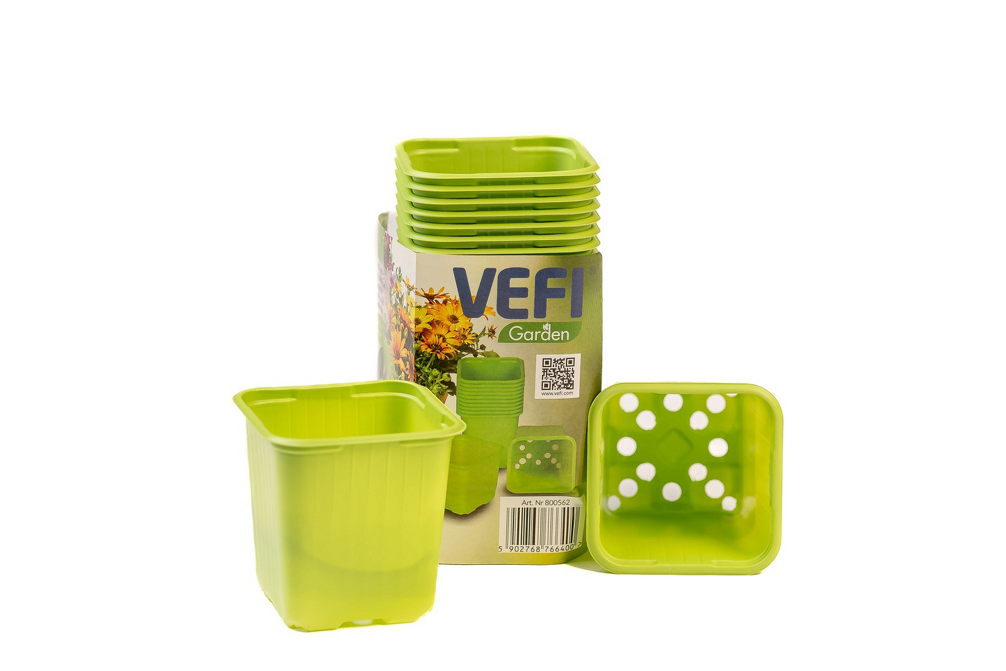 Muoviruukku Vefi 8x8cm lime 20kpl