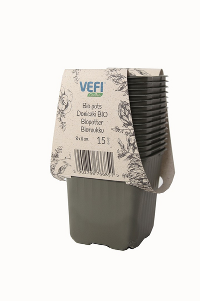 Bioruukku Vefi neliö 8x8cm 15kpl