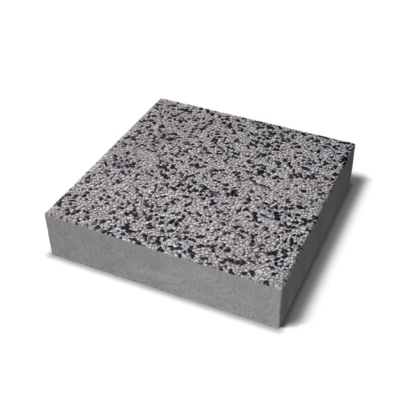 MARKPLATTA BENDERS FRILAGD VIT/SVART, MARMOR H 350X350X80MM