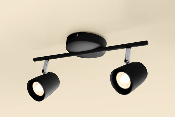 Kattovalaisin Airam Scandic led spot S 2xGU10 musta