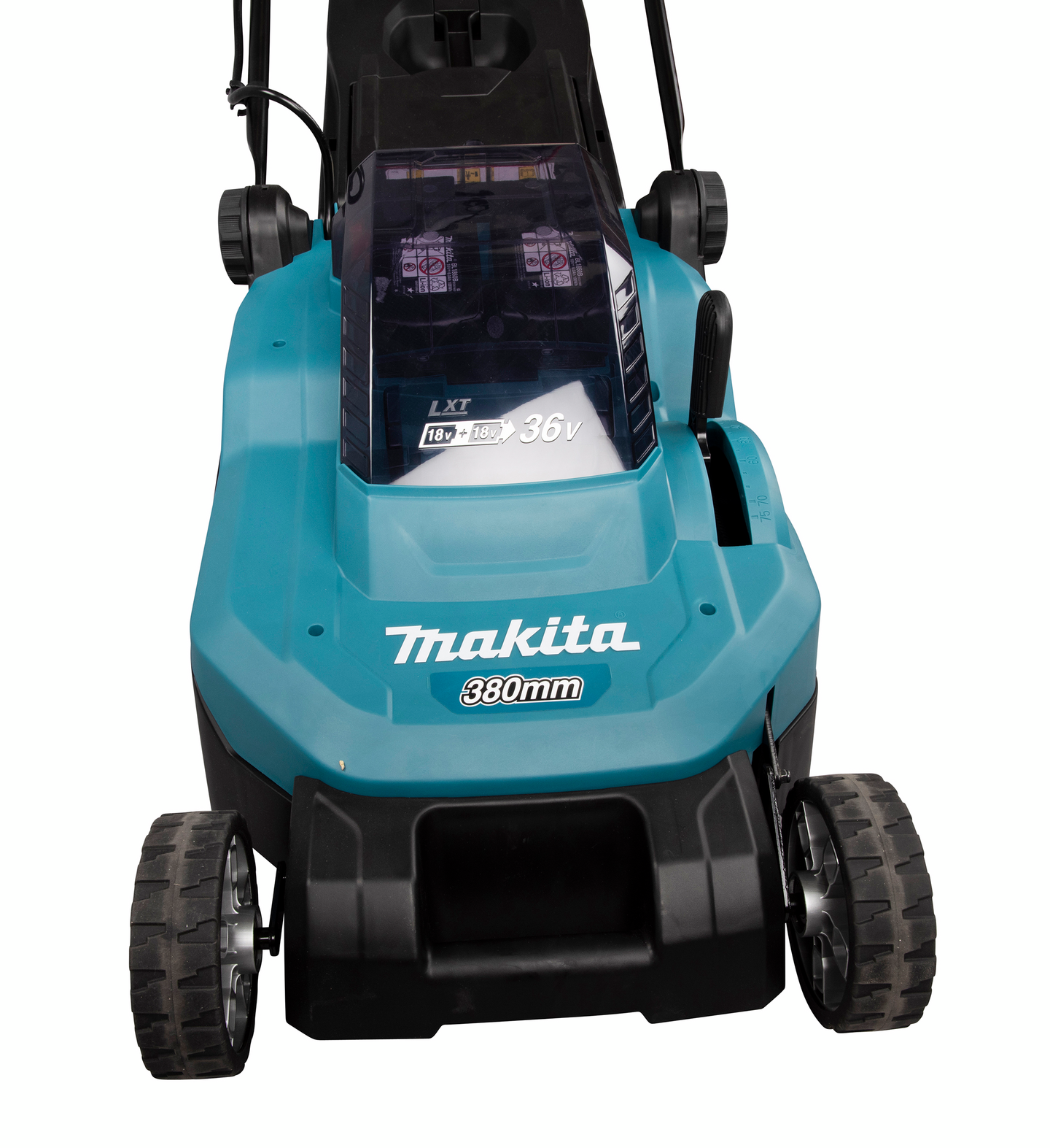 GRÄSKLIPPARE DLM382PM2 MAKITA 2X18V 2X4,0AH LADDARE 40L 38CM