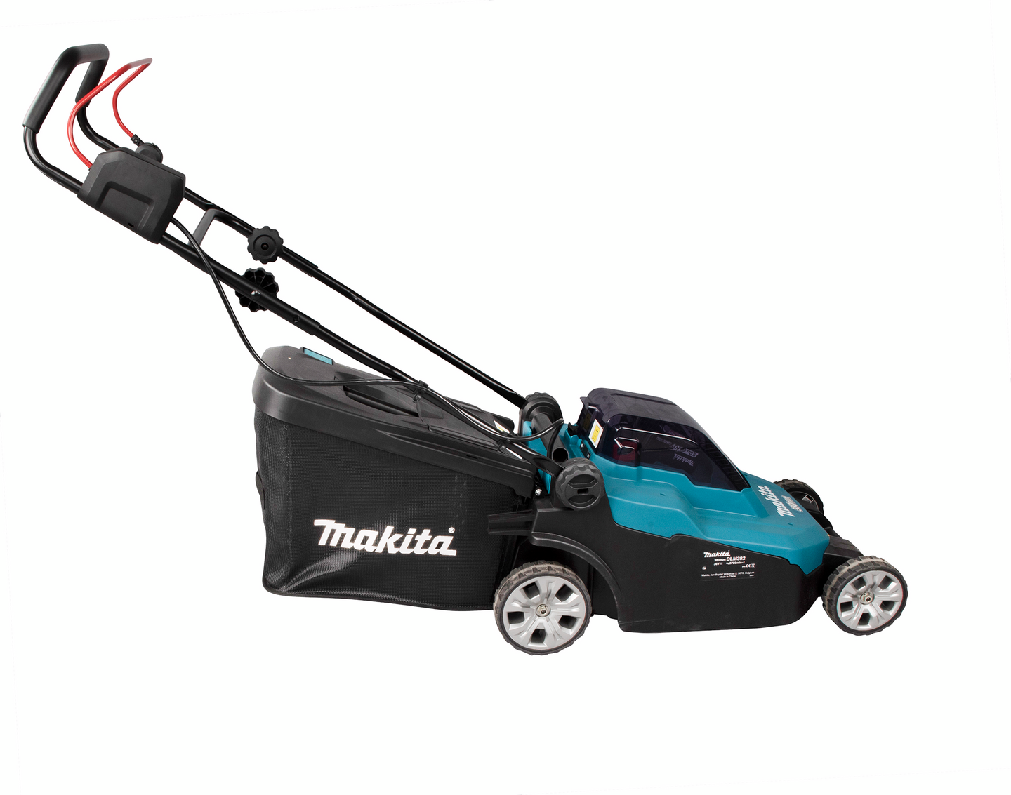 GRÄSKLIPPARE DLM382PM2 MAKITA 2X18V 2X4,0AH LADDARE 40L 38CM