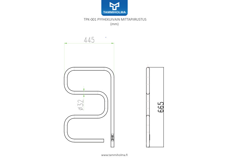 Pyyhekuivain tpk-001 80W valkoinen ajastin kääntyvä