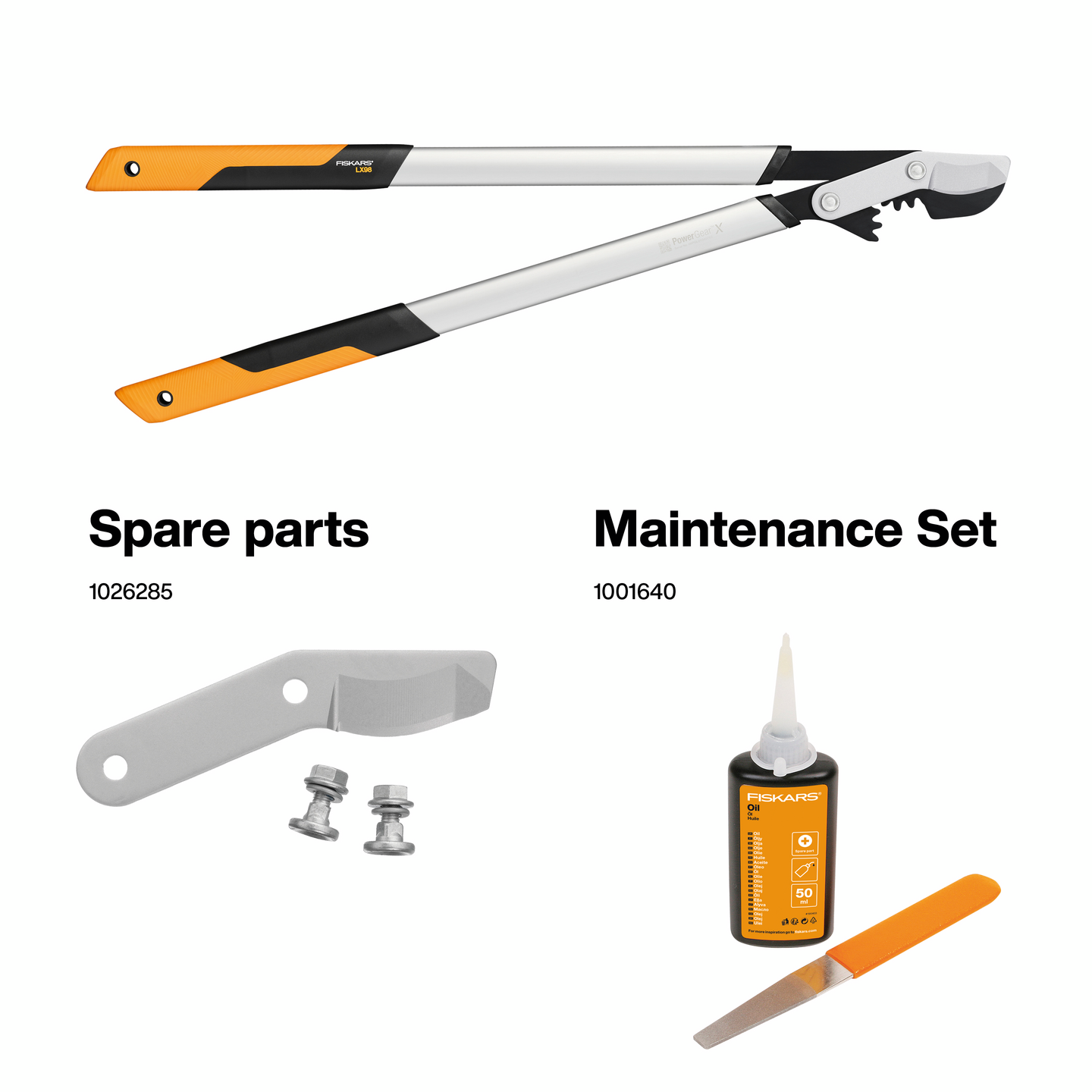 Raivaussakset Fiskars PowerGear X ohileikkaavat L LX98