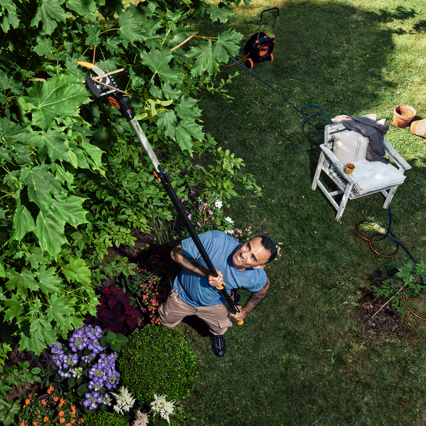 Monitoimileikkuri Fiskars PowerGear X teleskooppi UPX86