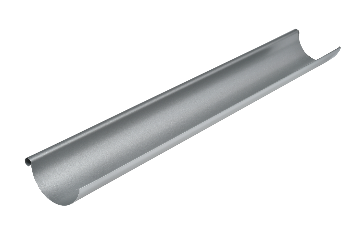 Takrenne stål silver 125mm 4m - Isola