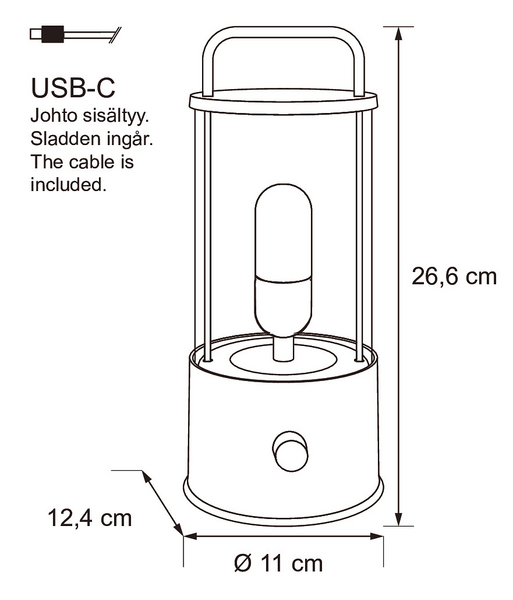 Lyhty  Airam Roosa nauha Laine