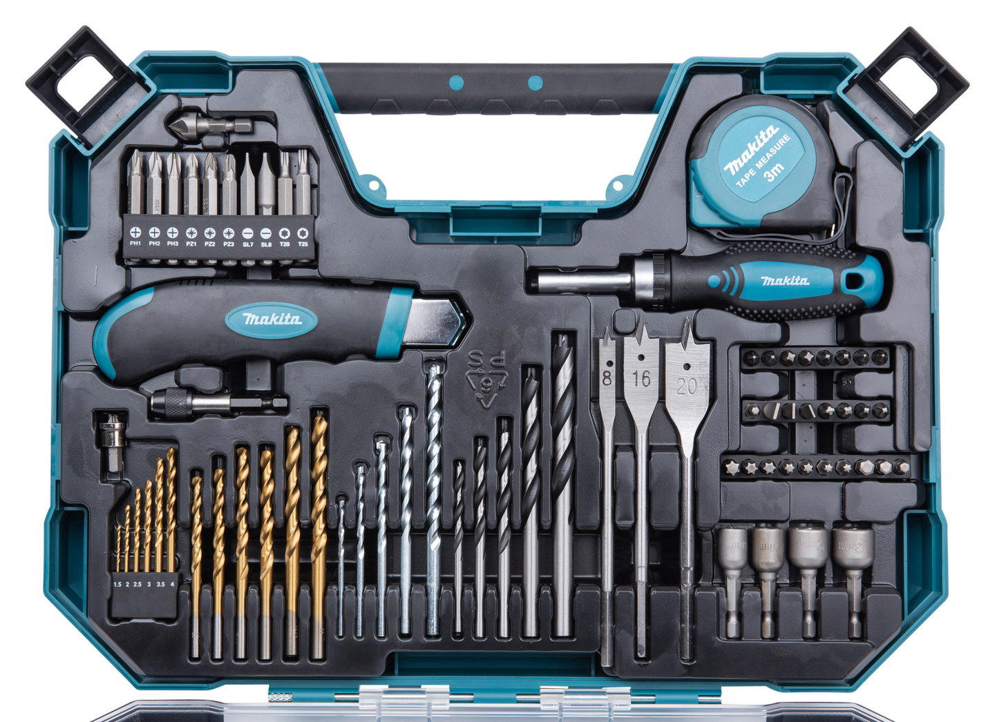 Poranterä- ja ruuvauskärkisarja Makita 71-osainen