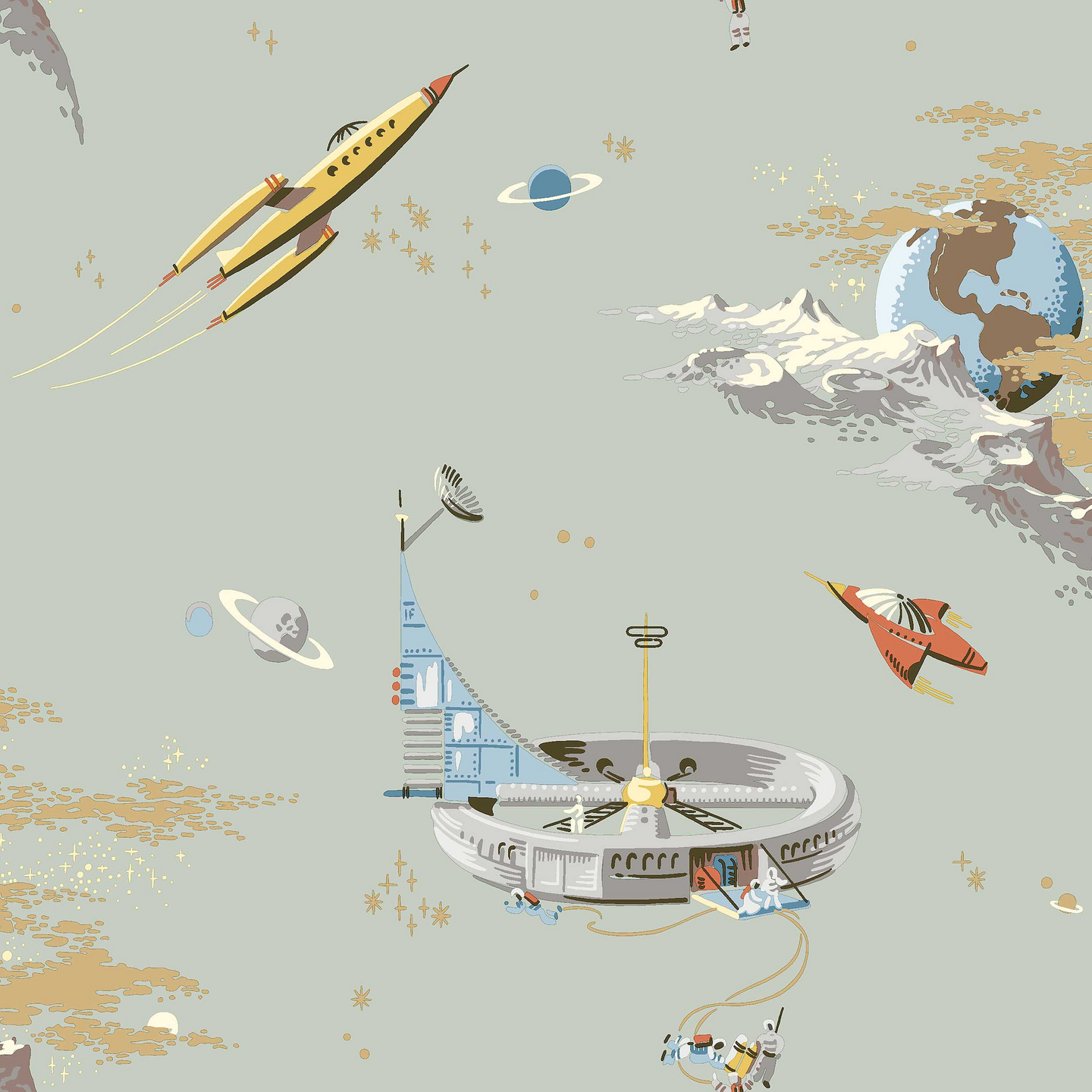 Kuitutapetti Boråstapeter Fairyland 8154 Space Adventure 10,05m