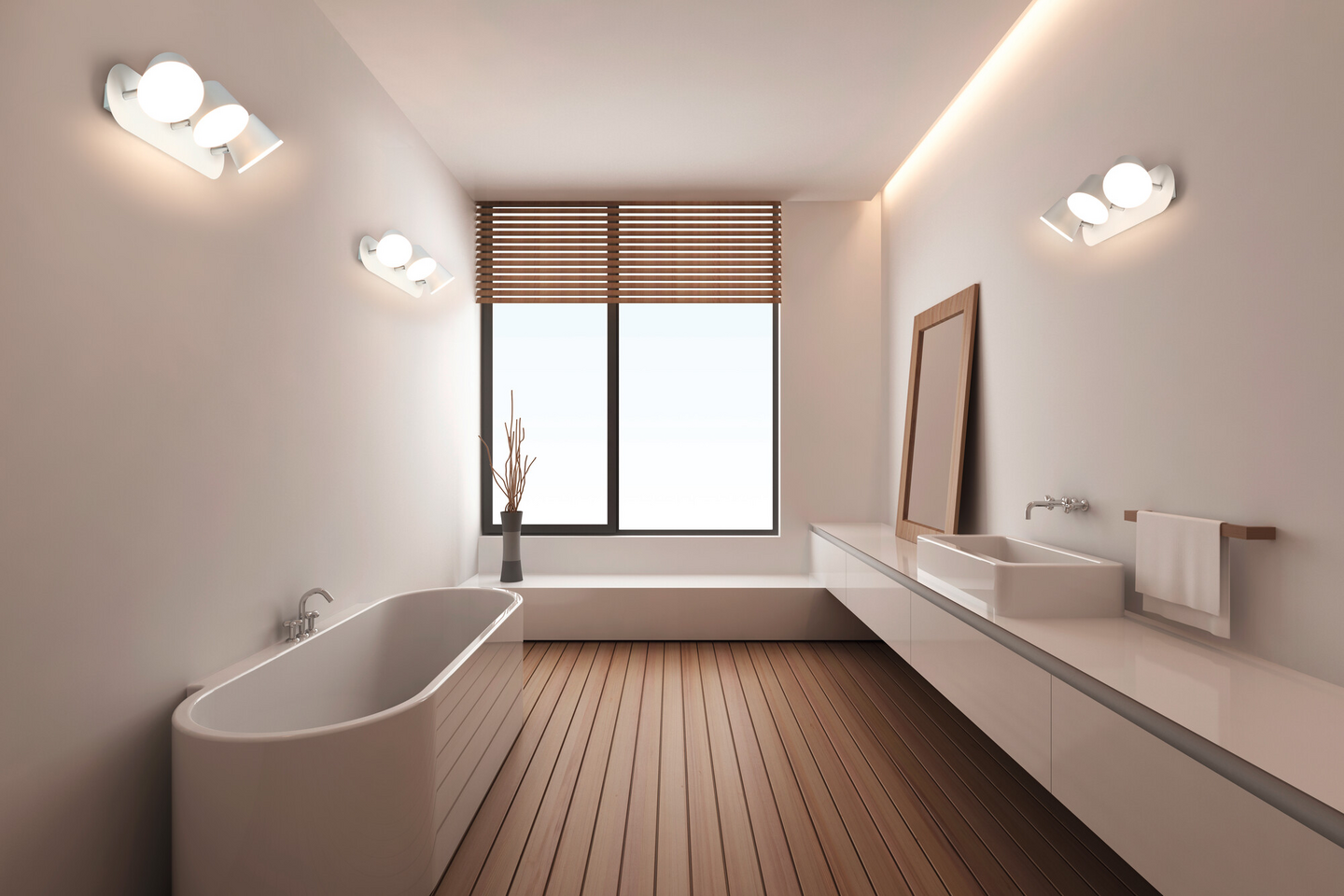 Kylpyhuonevalaisin OSRAM led Spot 3x7W 1000lm 3000/4000K  IP44 Click CCT