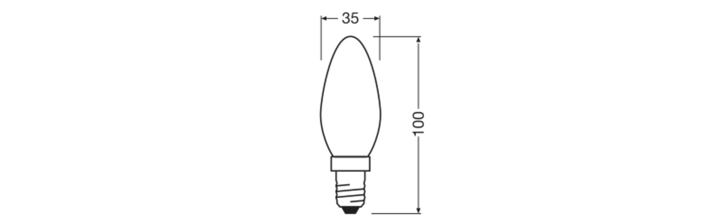 Led-kynttilälamppu OSRAM Star CLB 470lm 2700K E14 matta lasi