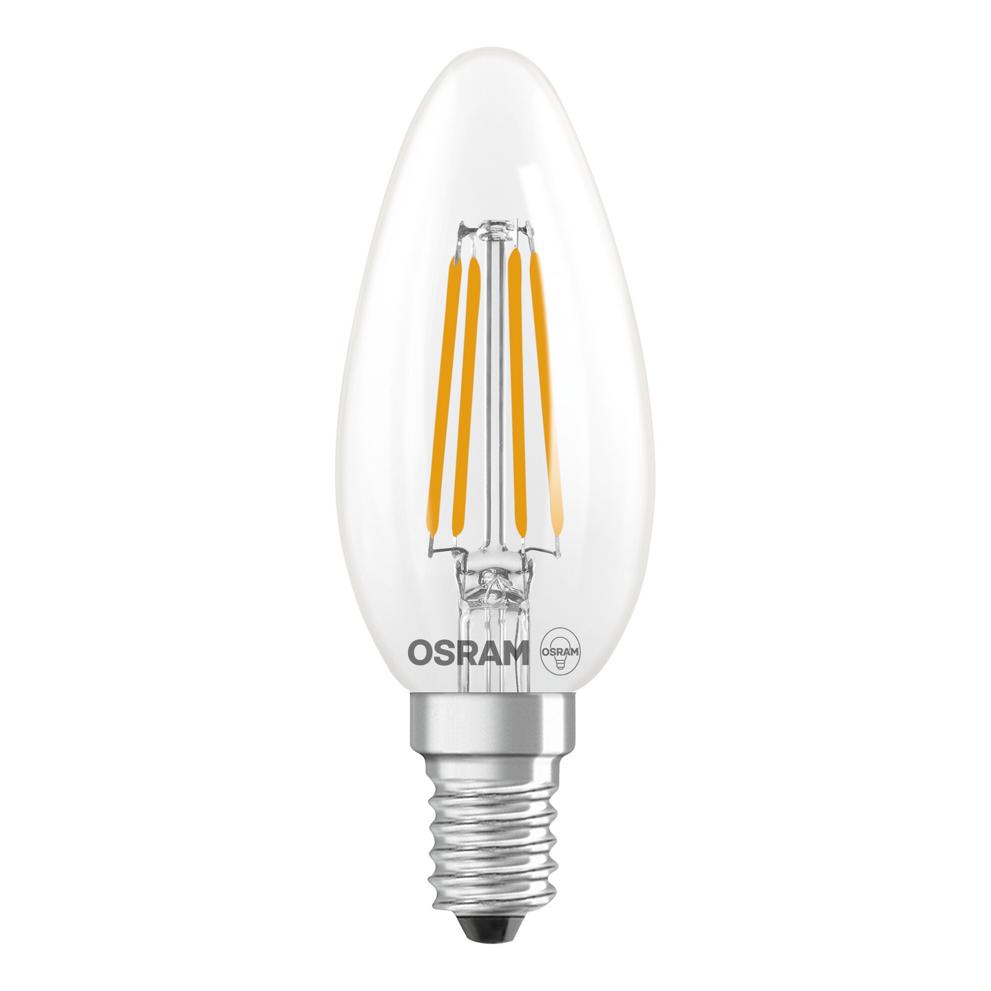 Led-kynttilälamppu OSRAM Star CLB 470lm 2700K E14 kirkas lasi