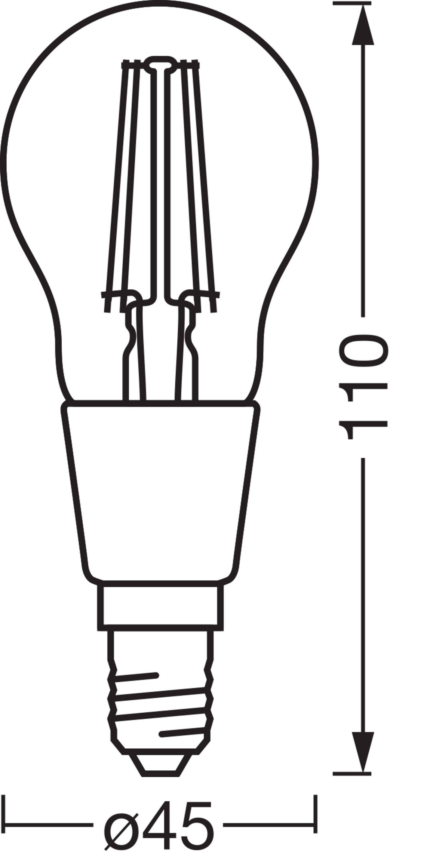 Led-pienkupulamppu OSRAM SMART+ Matter CLP 470lm 2700K E14 kirkas lasi