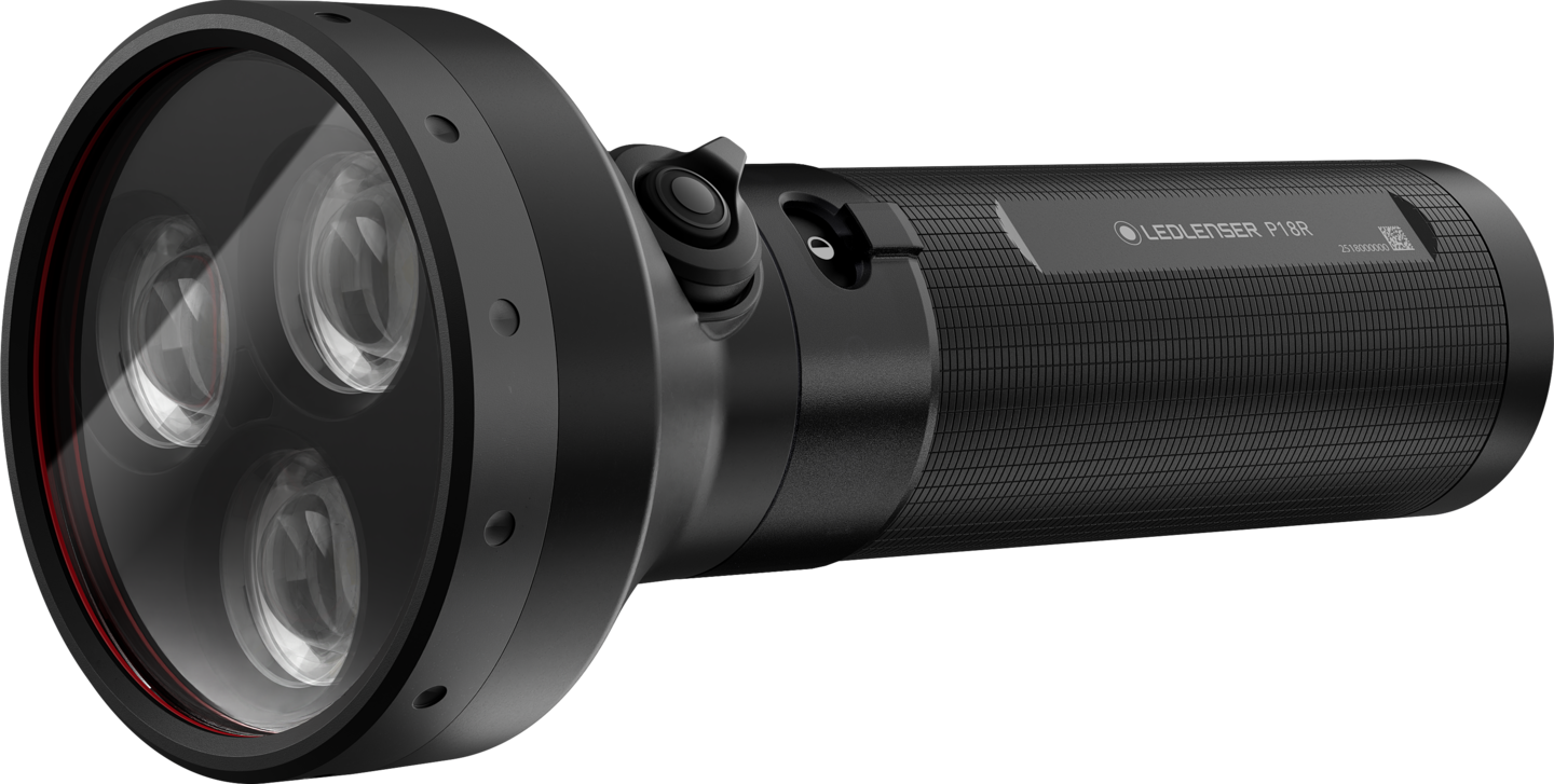 Taskulamppu Ledlenser P18R 6500lm musta ladattava