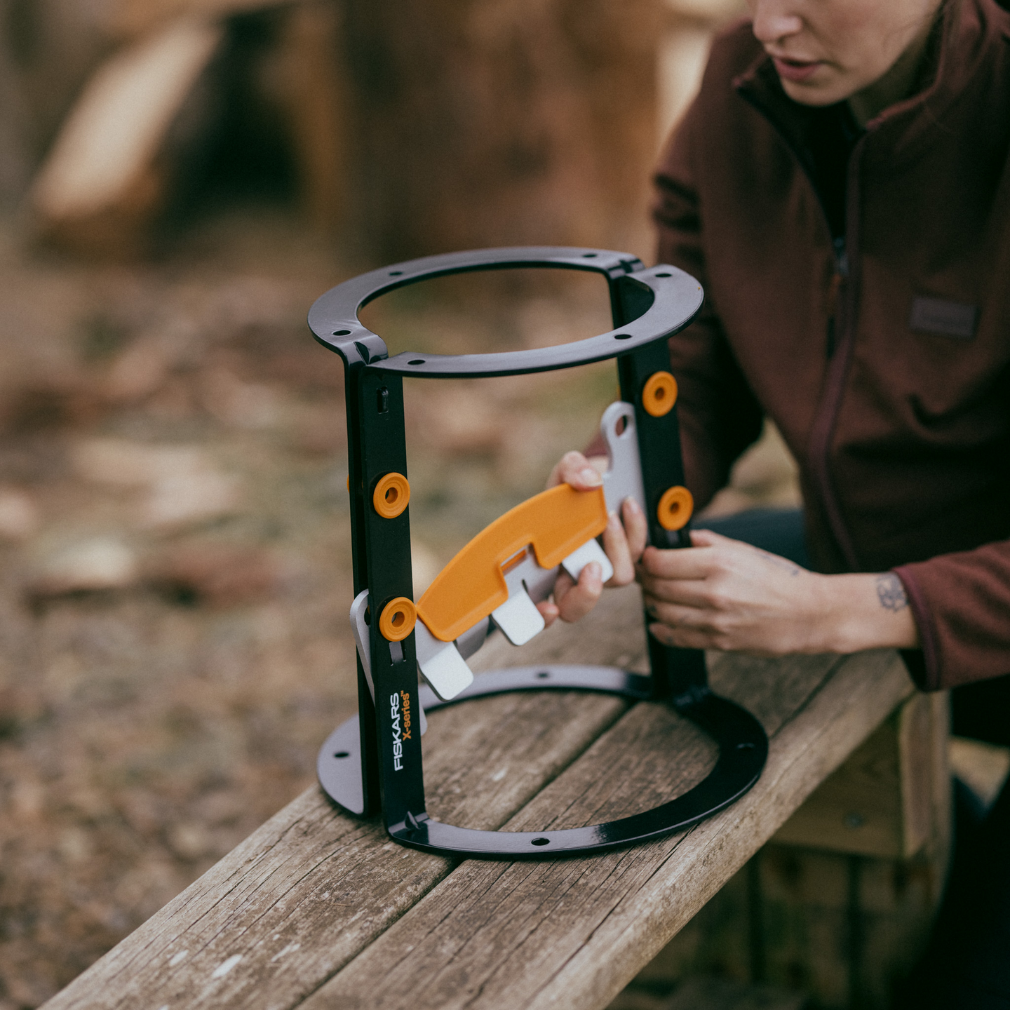 Sytykkeenhalkaisija Fiskars X-Series L ulkokäyttöön