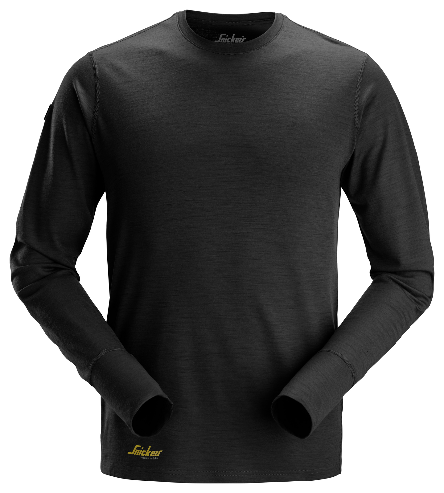 Pitkähihainen T-paita Snickers 2451-0400 villainen musta koko XS