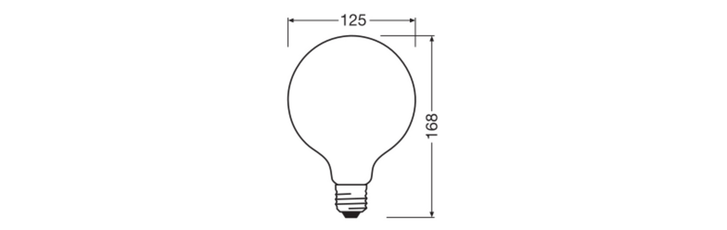 Led-sisustuslamppu OSRAM Star Globe 125mm 806lm 2700K E27 matta lasi