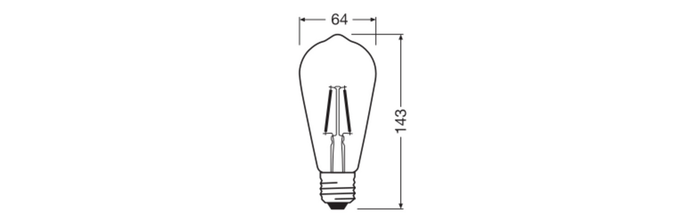 Led-sisustuslamppu OSRAM Star Edison 250lm 2700K E27 kirkas lasi