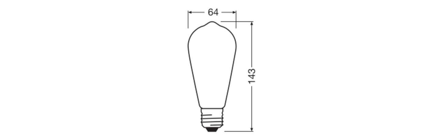 Led-sisustuslamppu OSRAM Star Edison 470lm 2700K E27 matta lasi