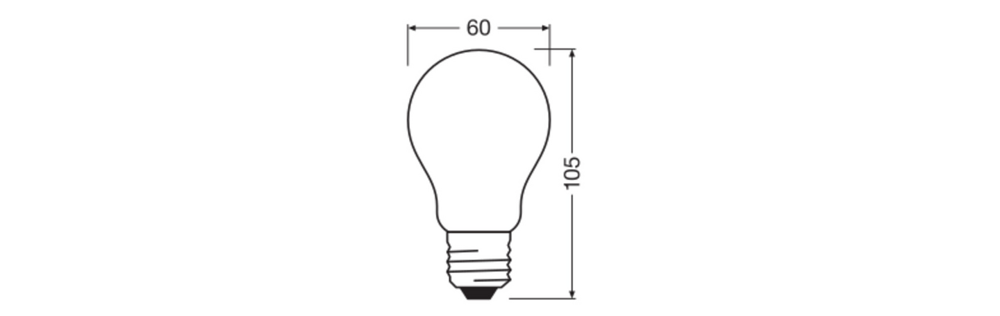 Led-vakiolamppu OSRAM Star CLA 806lm 6500K E27 matta lasi