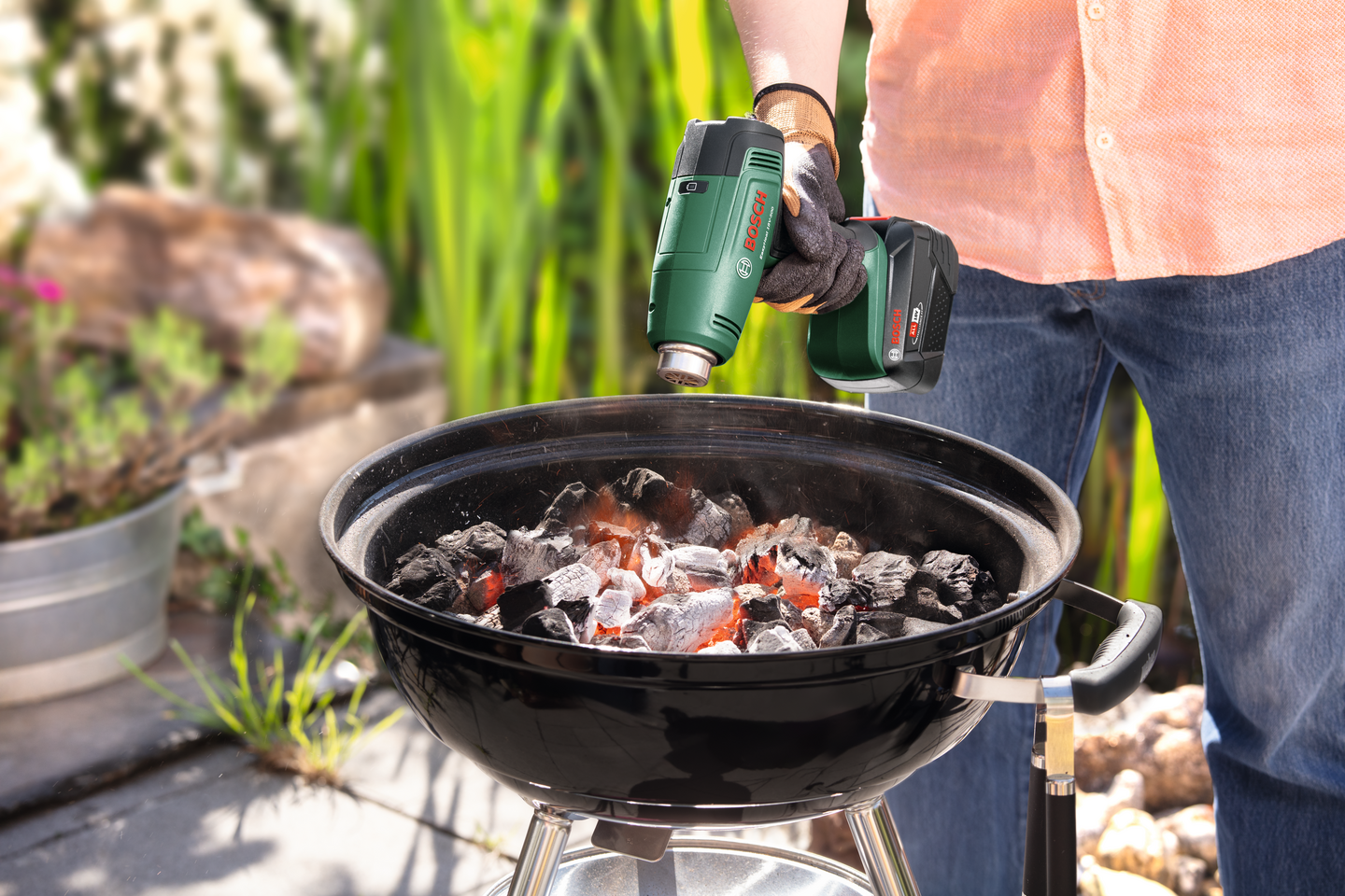 Akkukuumailmapuhallin Bosch EasyHeat 18V-500 Solo