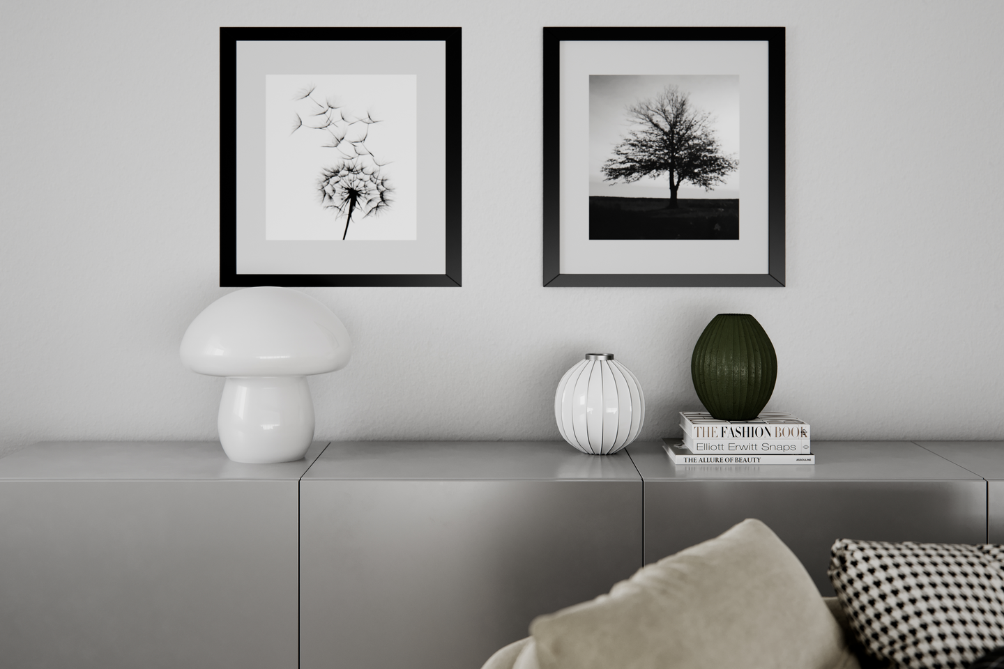 Pöytävalaisin By Rydens Mira Mushroom valkoinen