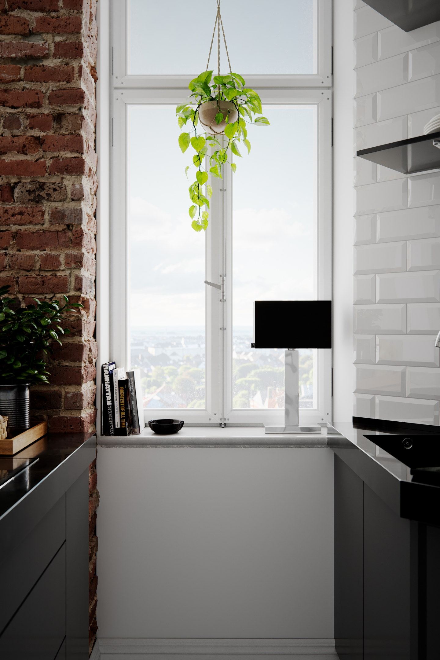 Pöytävalaisin By Rydens Prime 47 kromi/musta