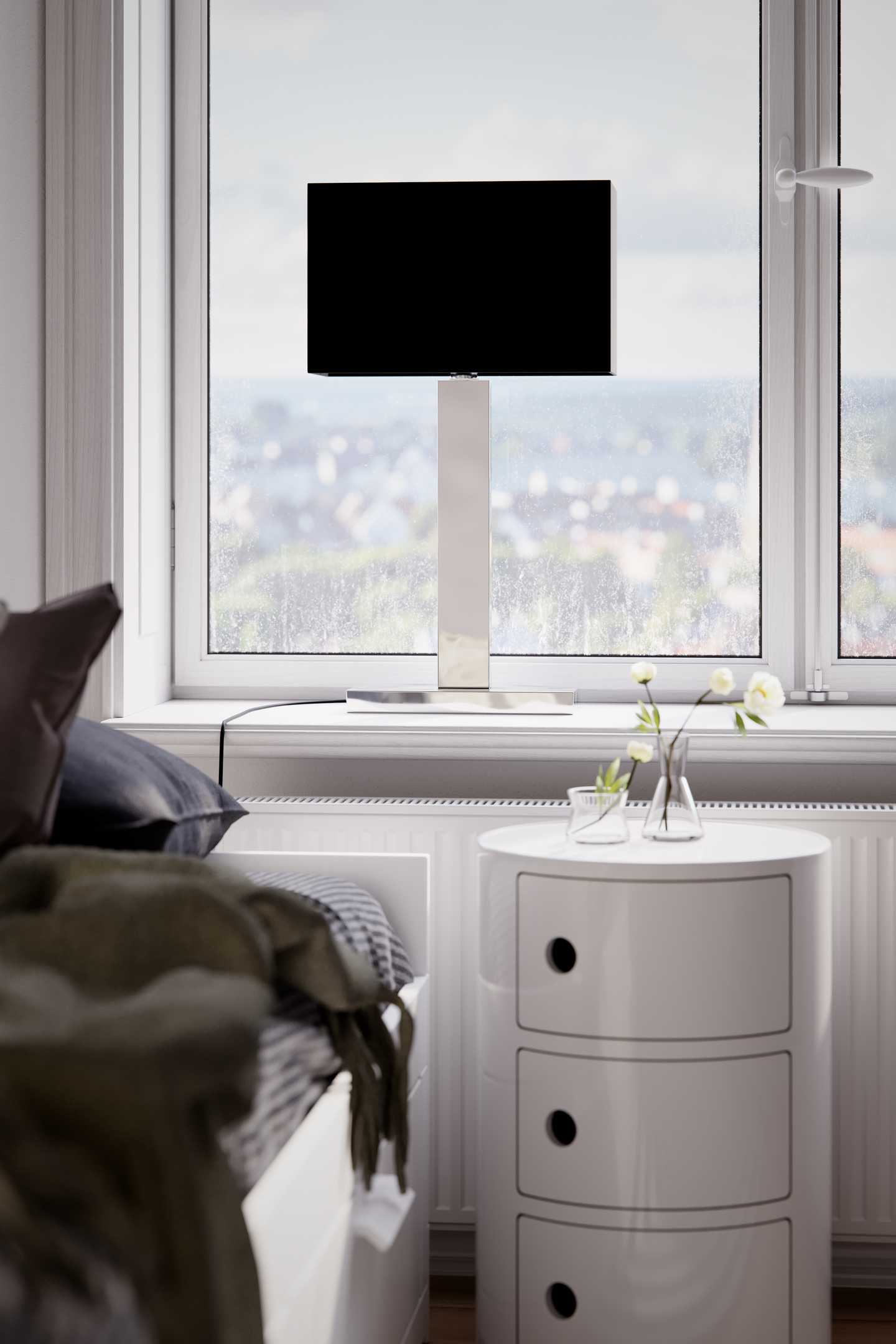 Pöytävalaisin By Rydens Prime 69 kromi/musta