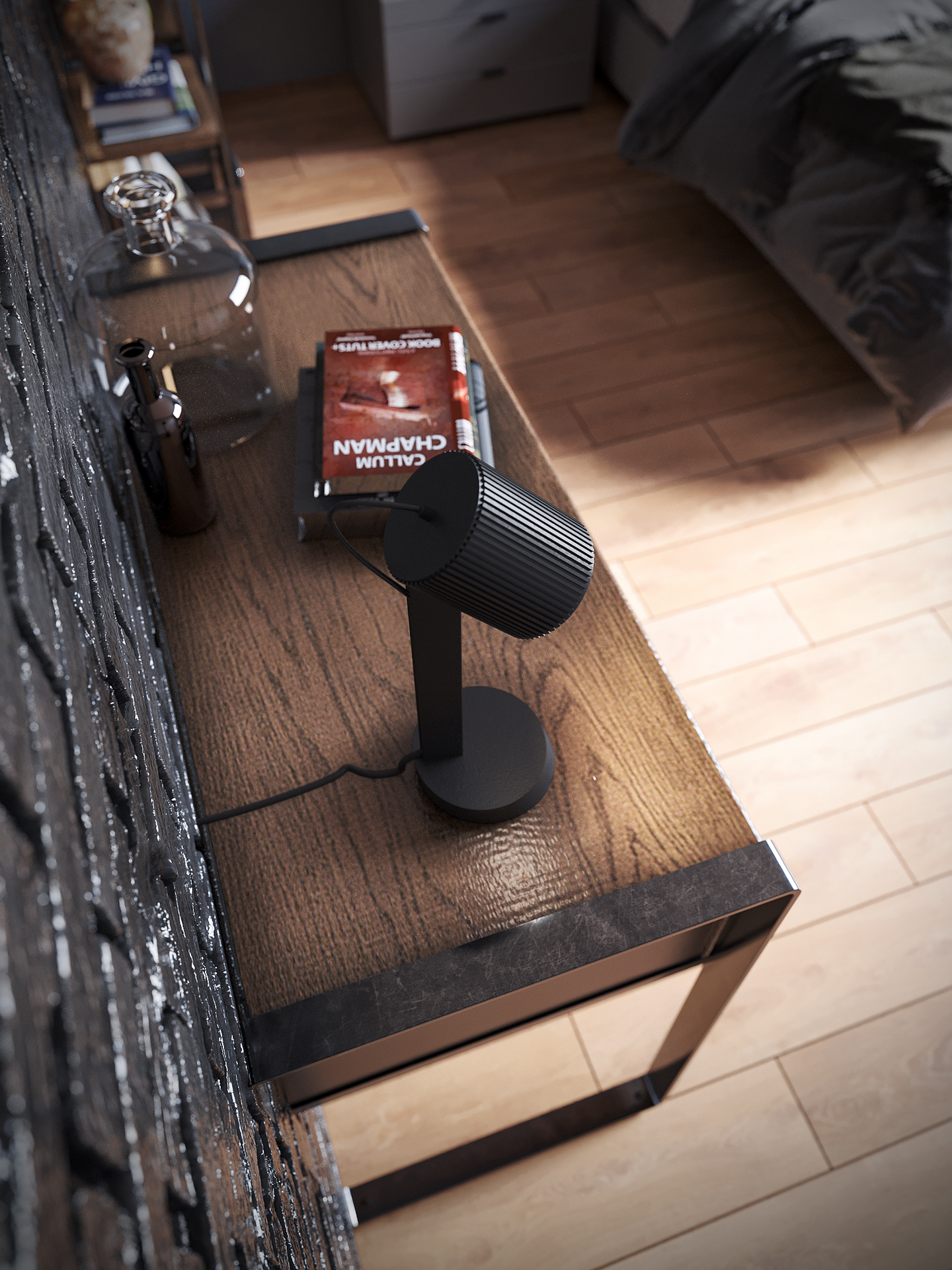 Pöytävalaisin Sessak Jaxon valkoinen E14