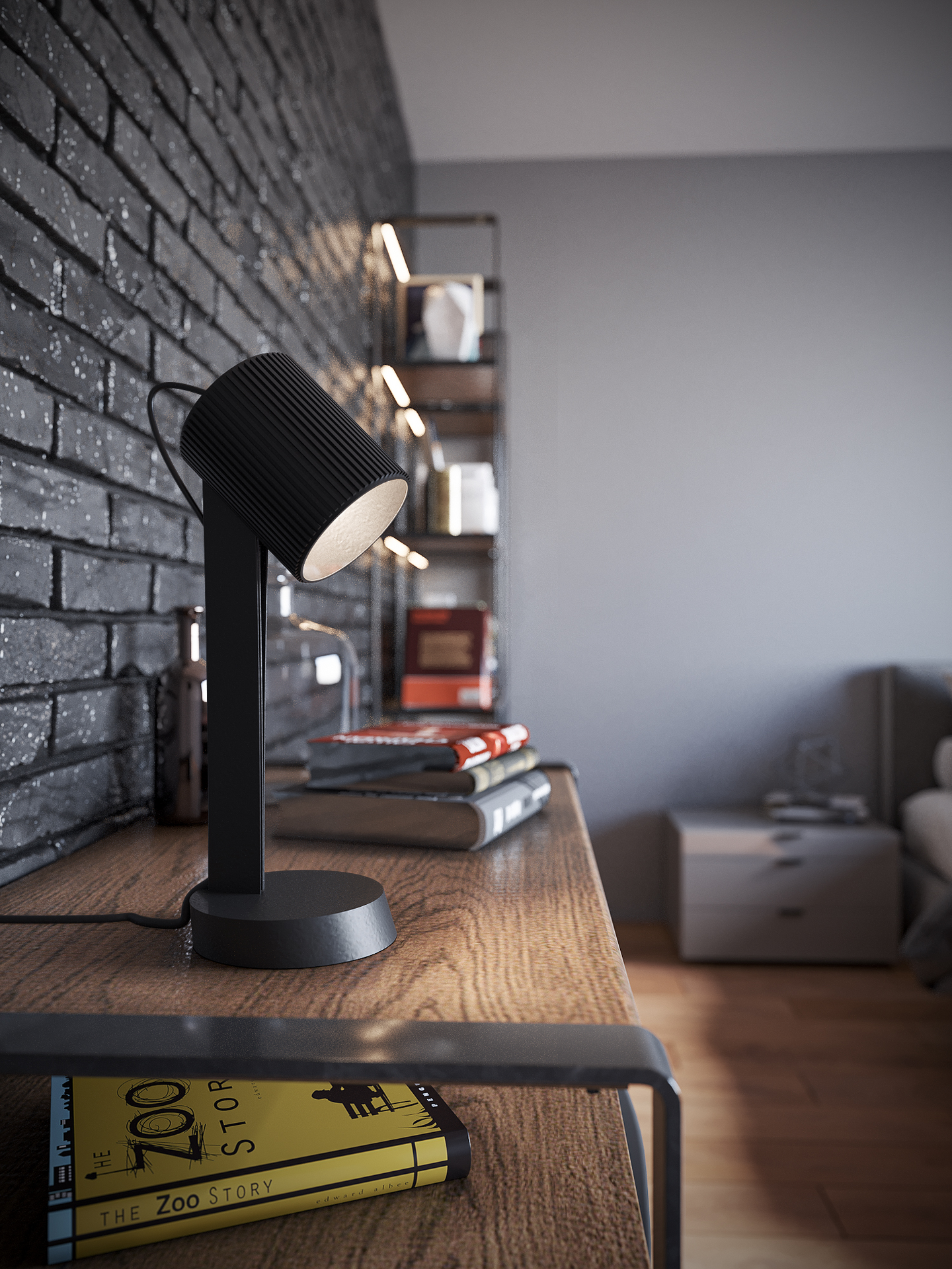 Pöytävalaisin Sessak Jaxon valkoinen E14