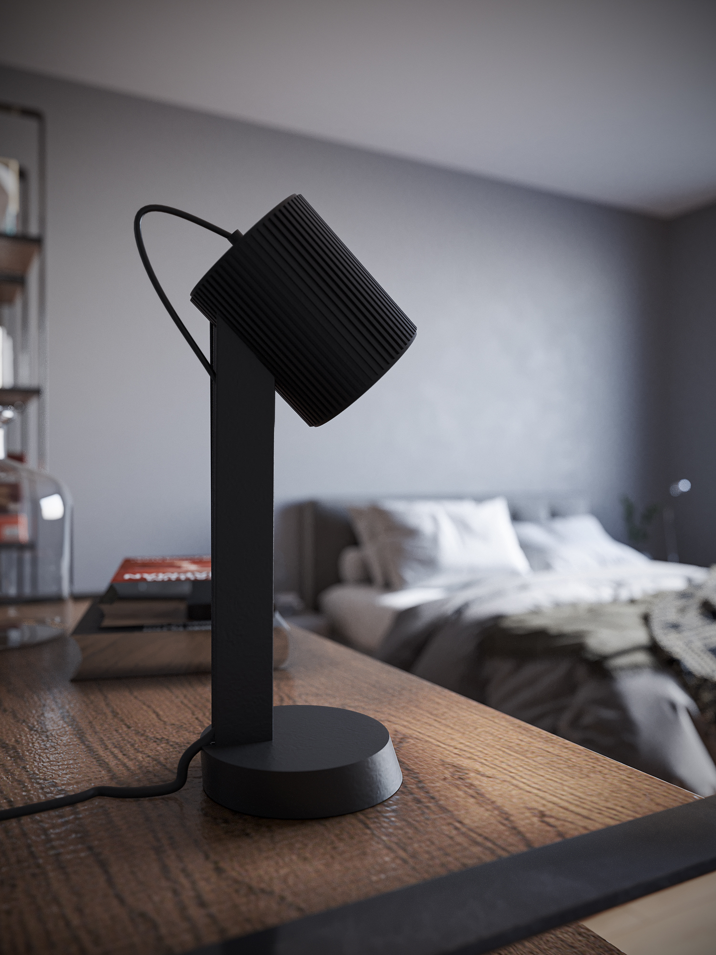 Pöytävalaisin Sessak Jaxon valkoinen E14