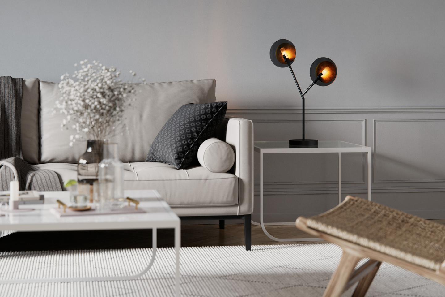 Pöytävalaisin By Rydens Turno mattamusta