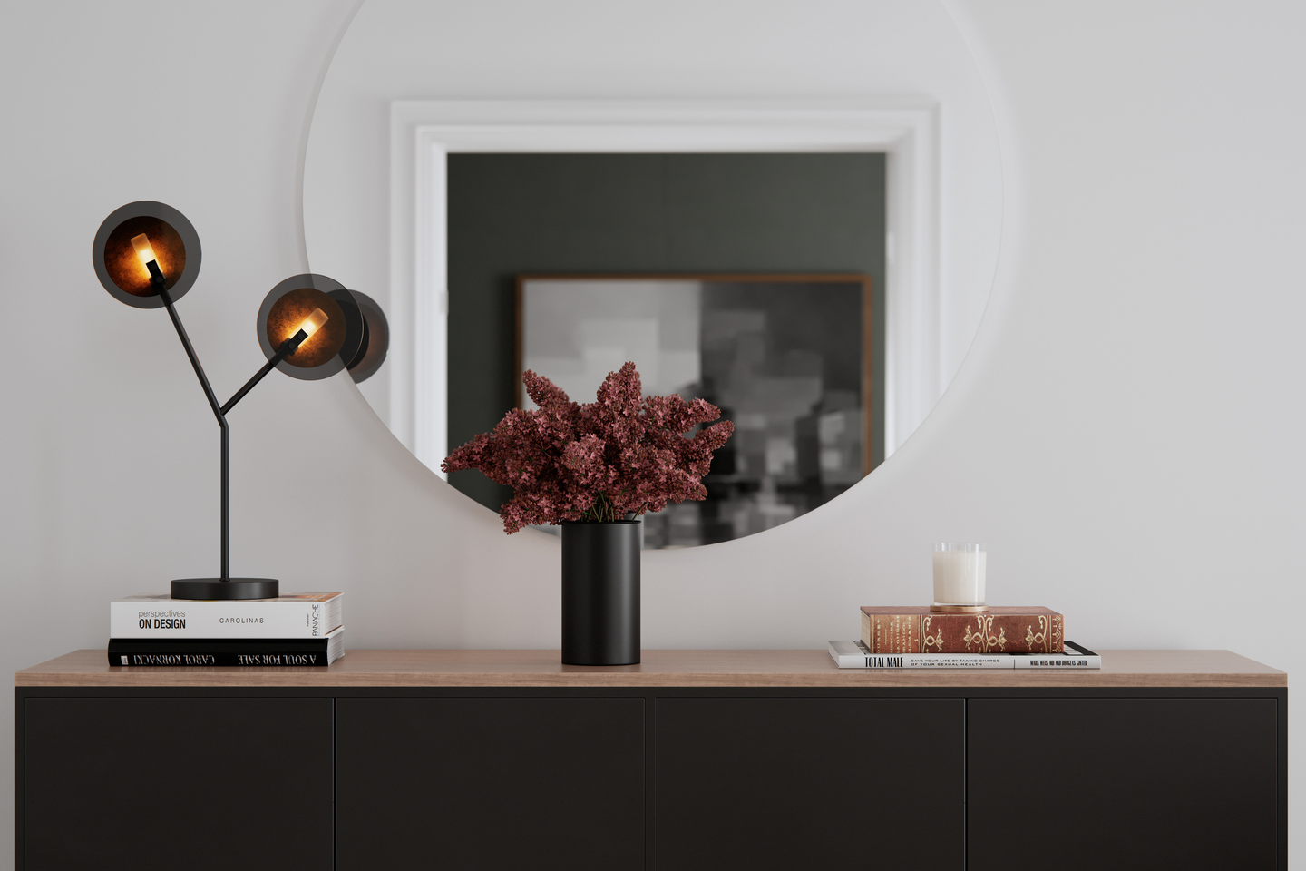 Pöytävalaisin By Rydens Turno mattamusta