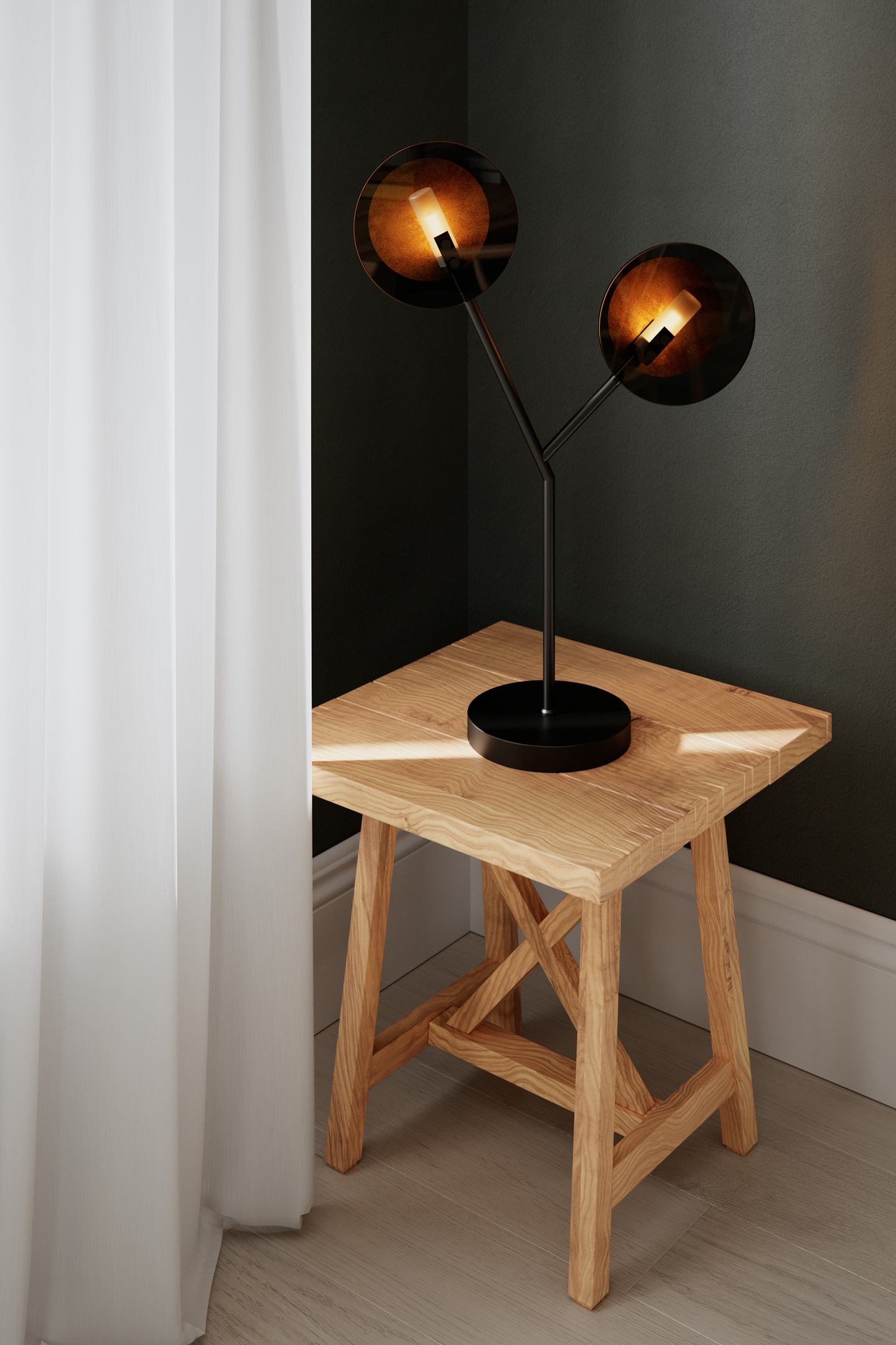 Pöytävalaisin By Rydens Turno mattamusta