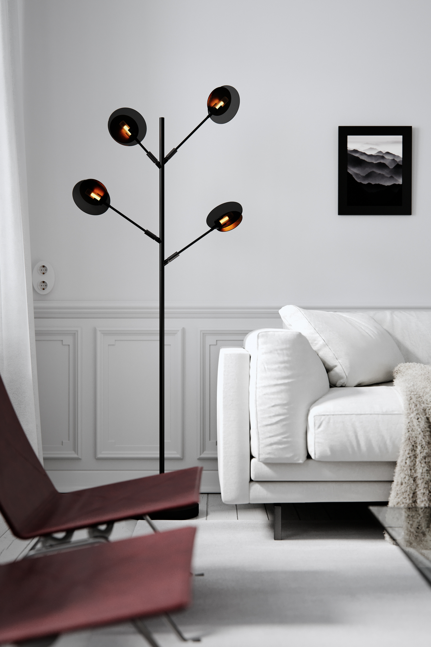 Lattiavalaisin By Rydens Turno E27 musta