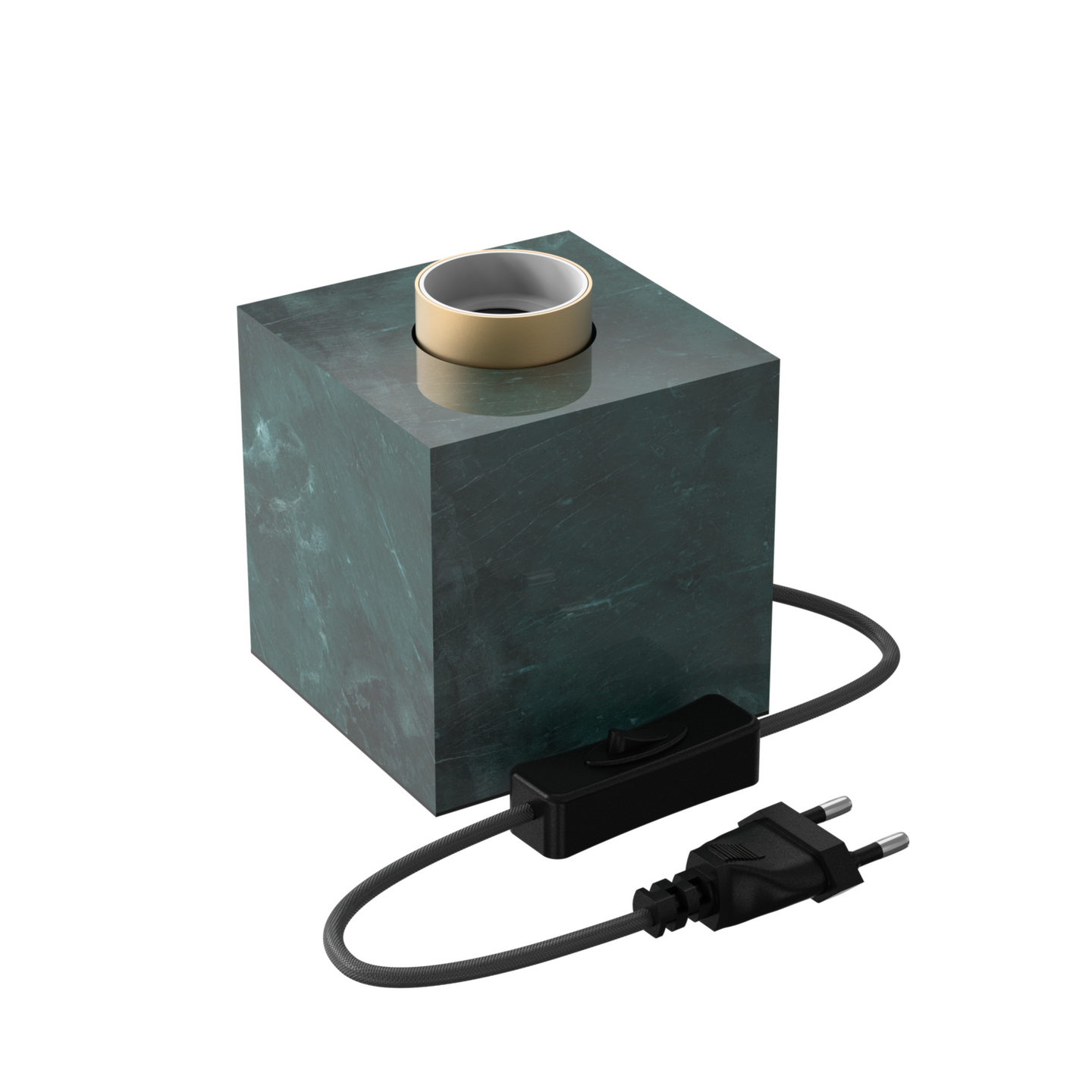 Pöytävalaisin Calex Kuutio E27 marmori vihreä