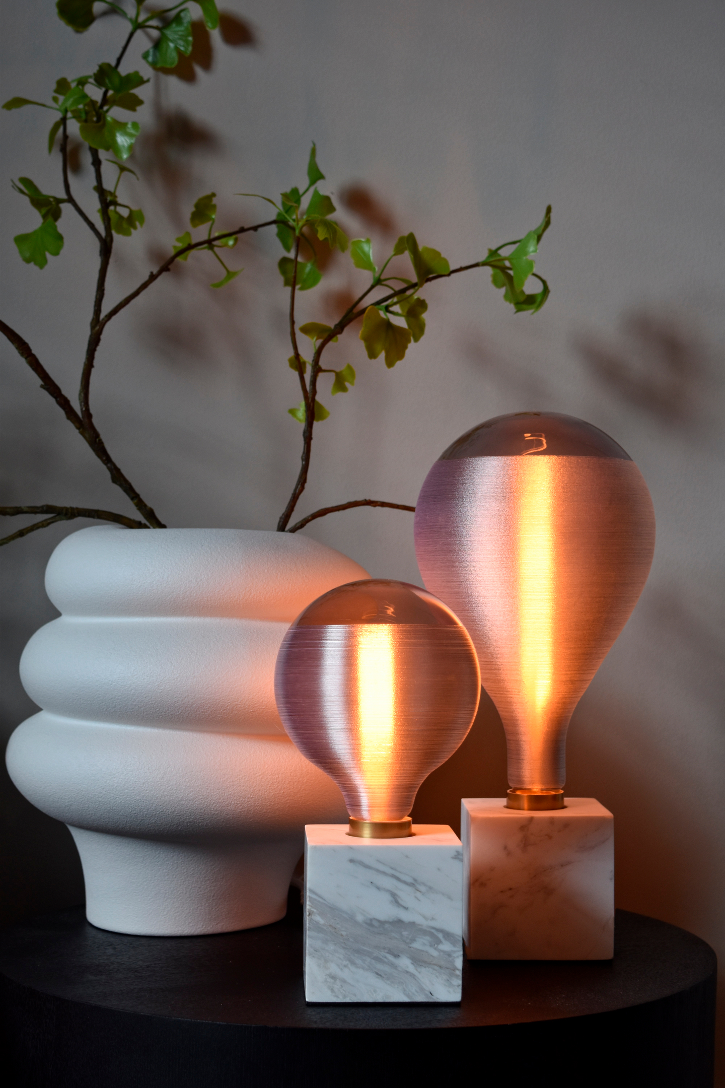 Pöytävalaisin Calex Kuutio E27 marmori vihreä