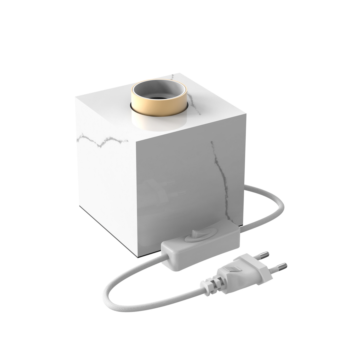 Pöytävalaisin Calex Kuutio E27 marmori valkoinen