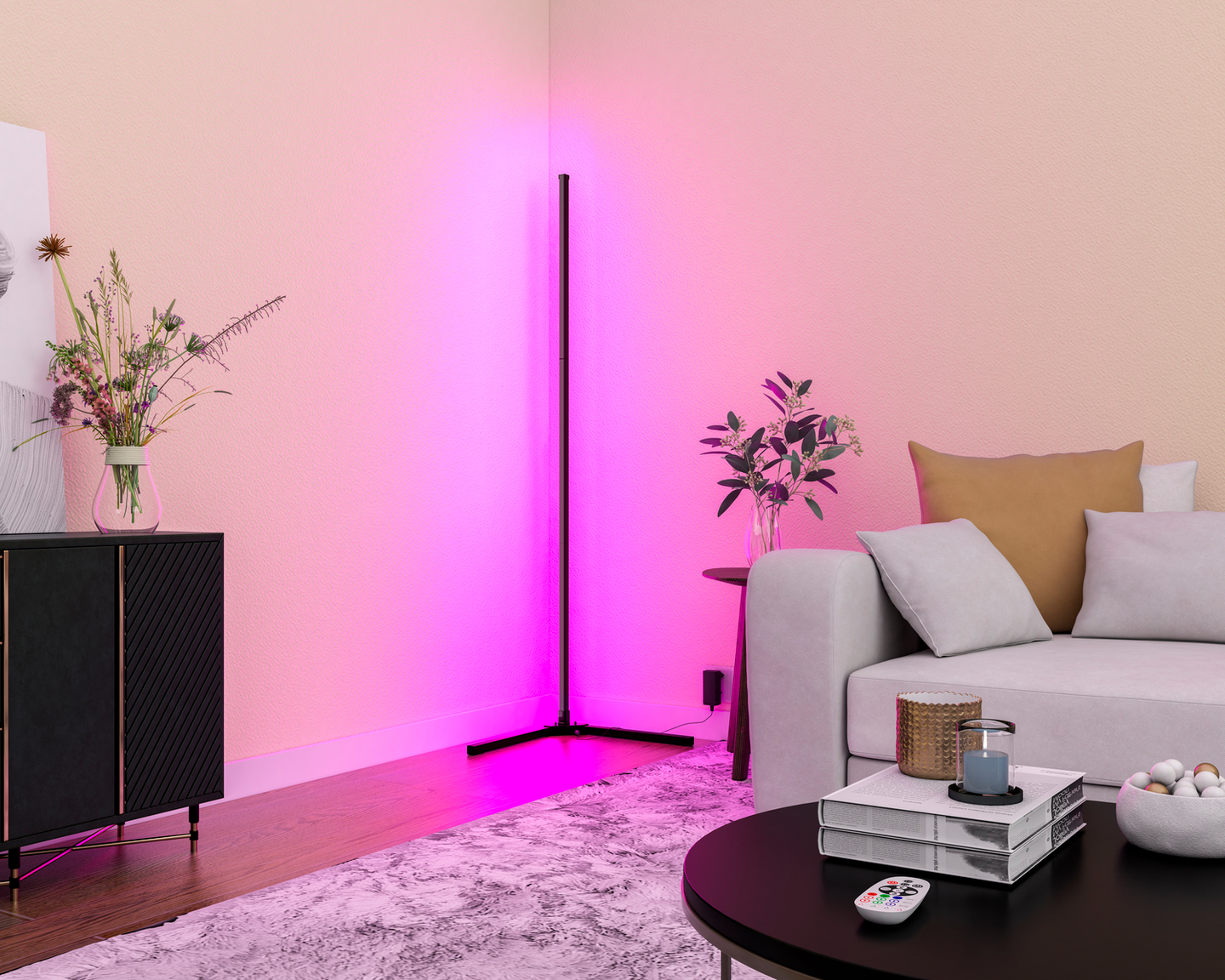 Lattiavalaisin Calex Smart RGB + 3000K musta