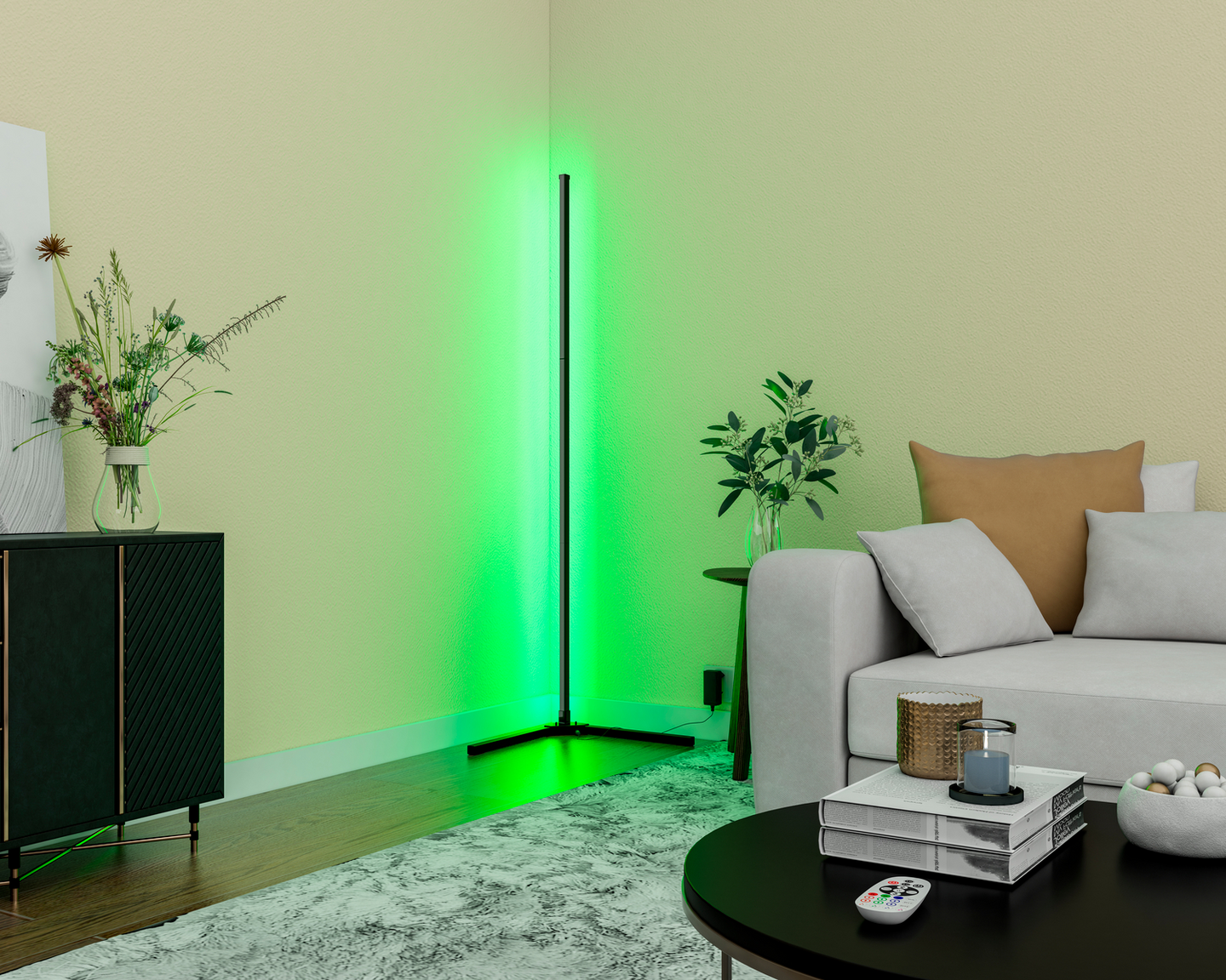 Lattiavalaisin Calex Smart RGB + 3000K musta