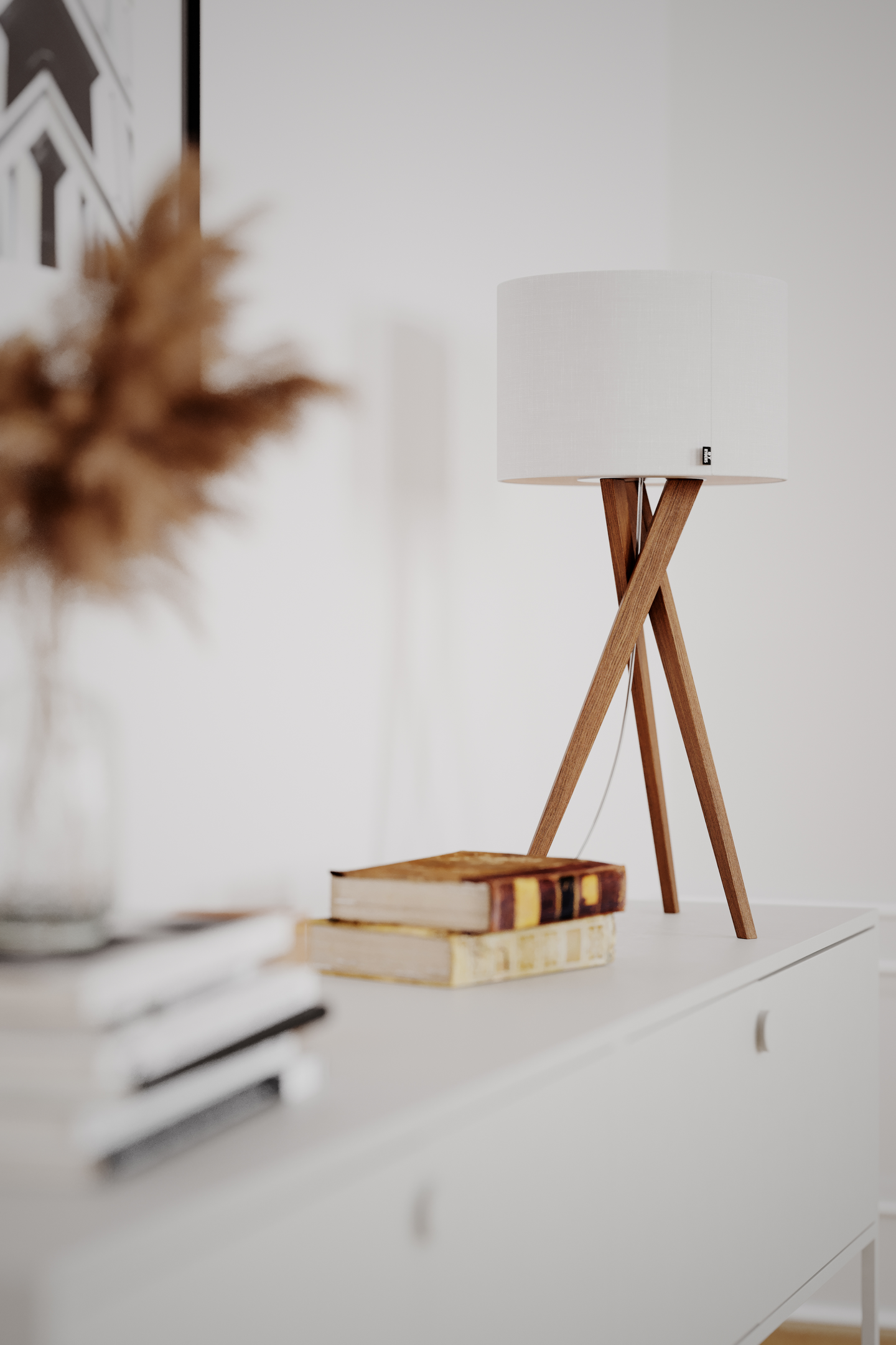 Pöytävalaisin By Rydens Vega tammi/valkoinen