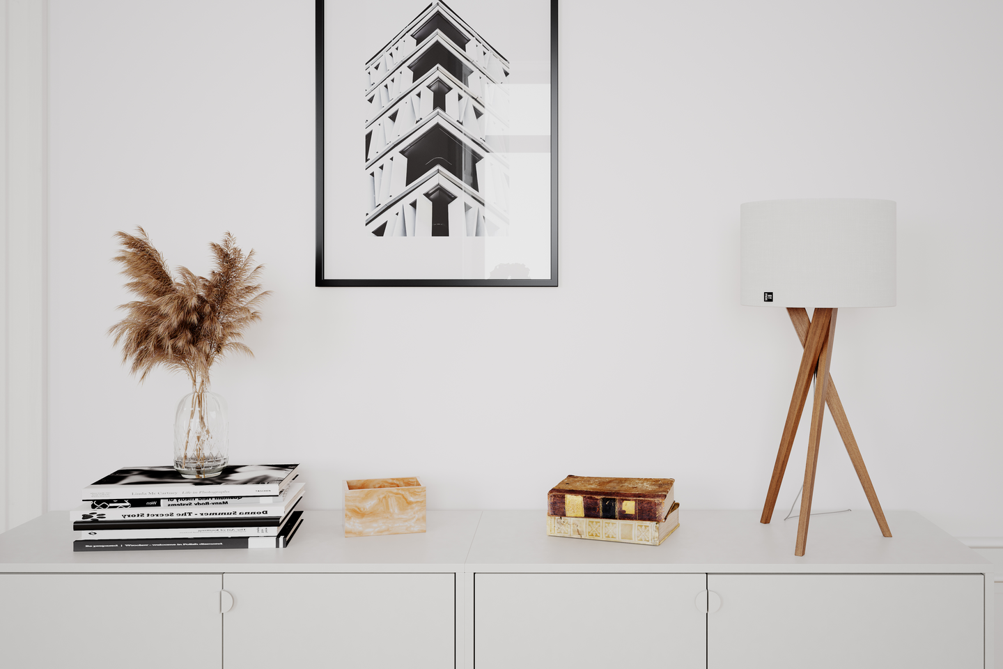 Pöytävalaisin By Rydens Vega tammi/valkoinen