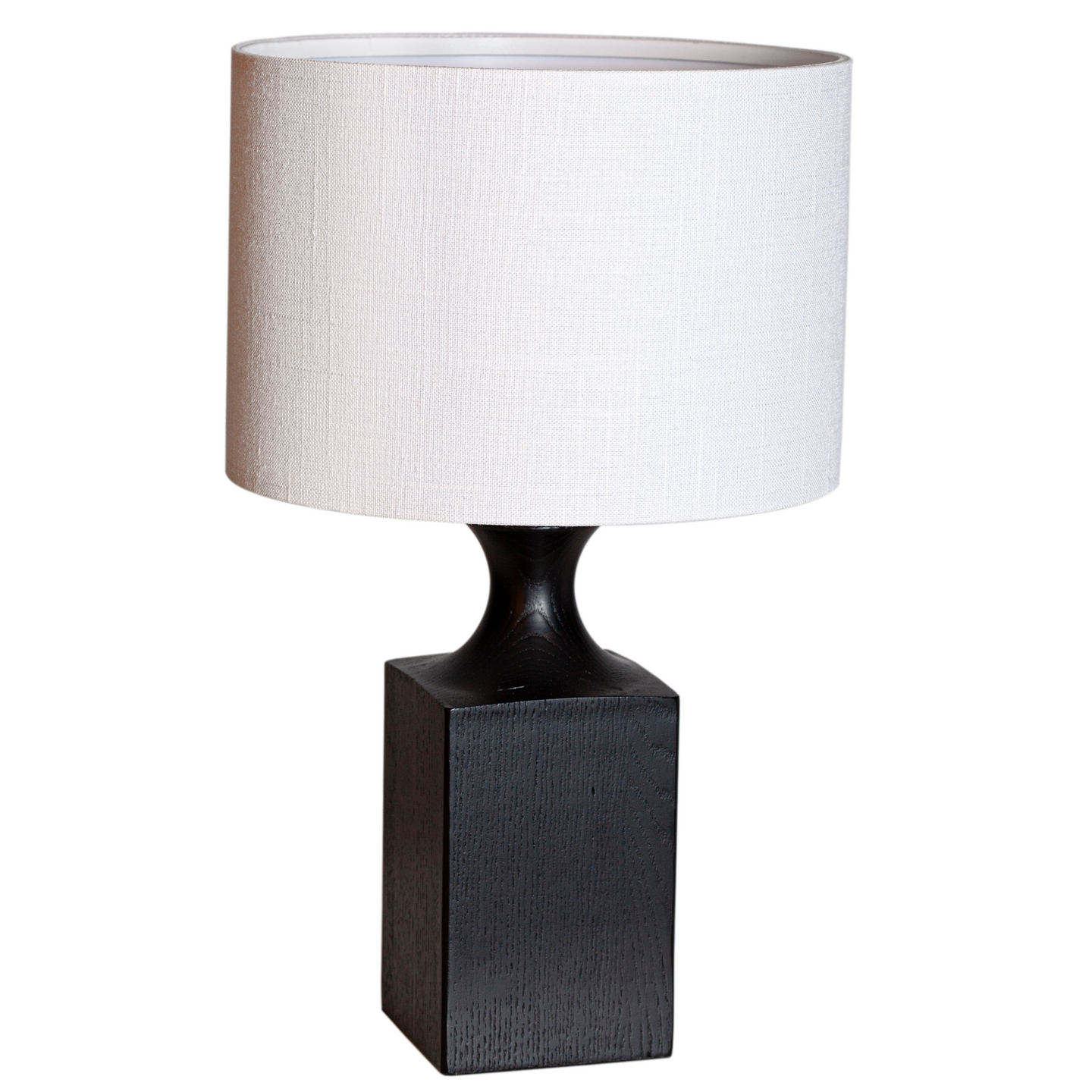 Pöytävalaisin By Rydens Woody matala musta/valkoinen