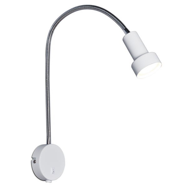 Seinävalaisin Sessak Colton Flex GU10 valkoinen