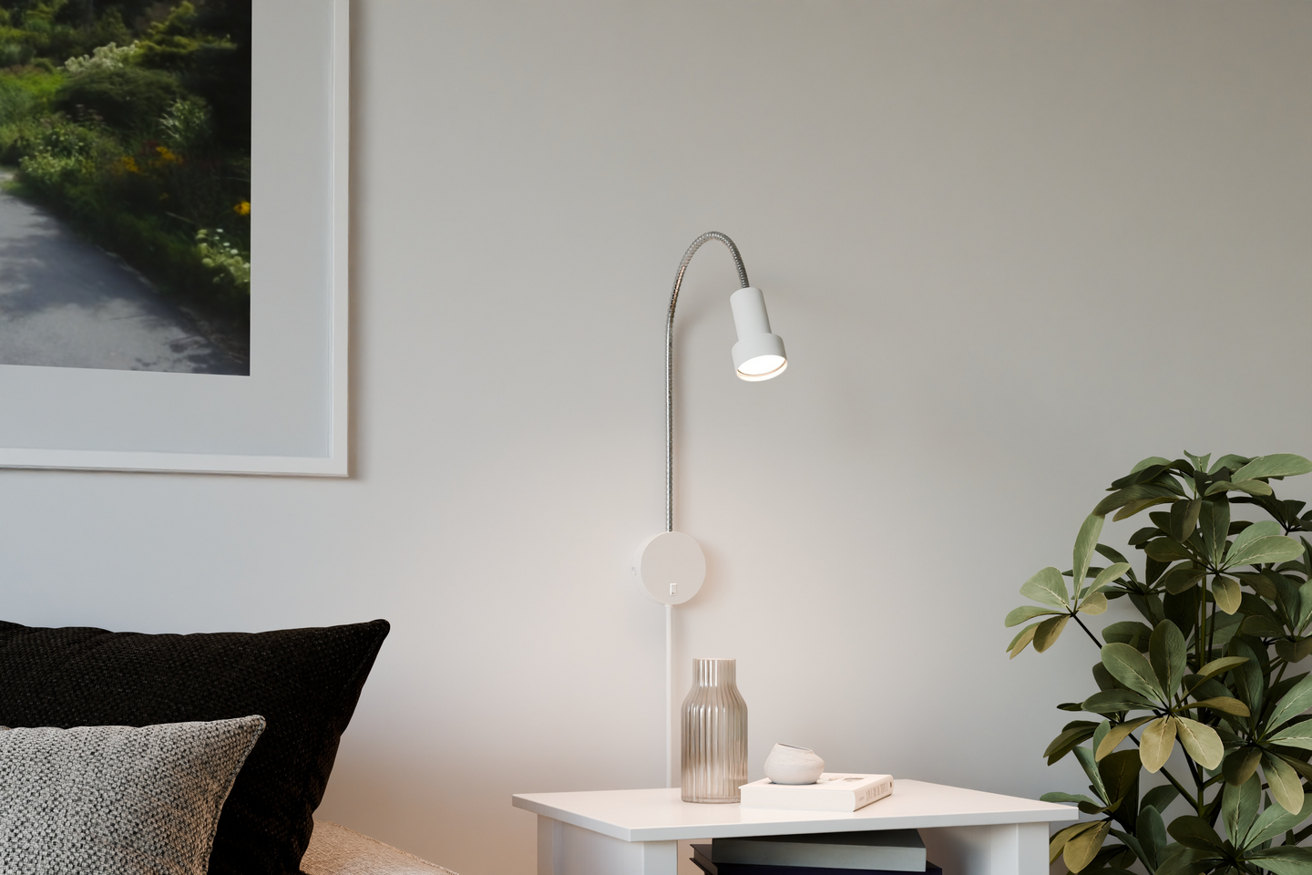 Seinävalaisin Sessak Colton Flex GU10 musta 