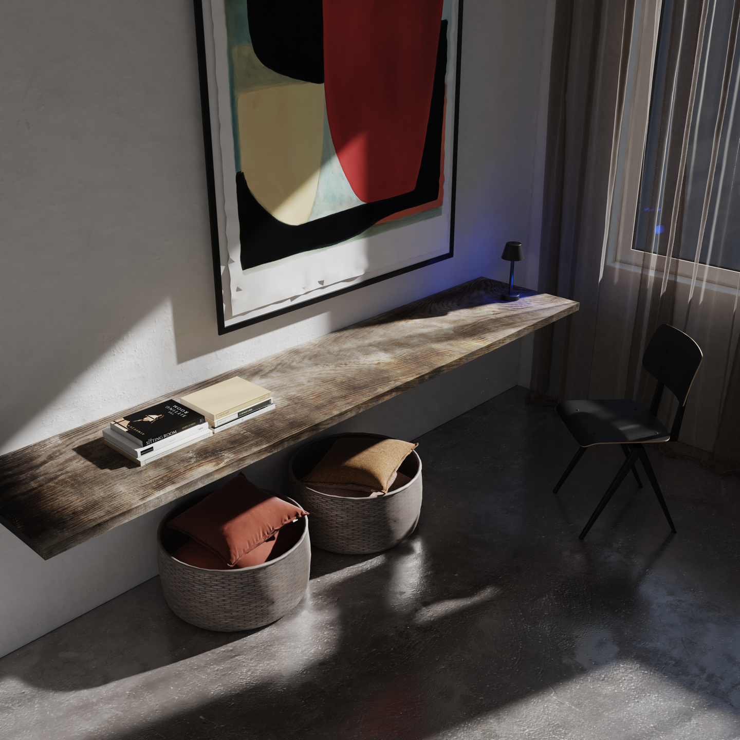 Pöytävalaisin Calex Lucca IP54 ladattava musta