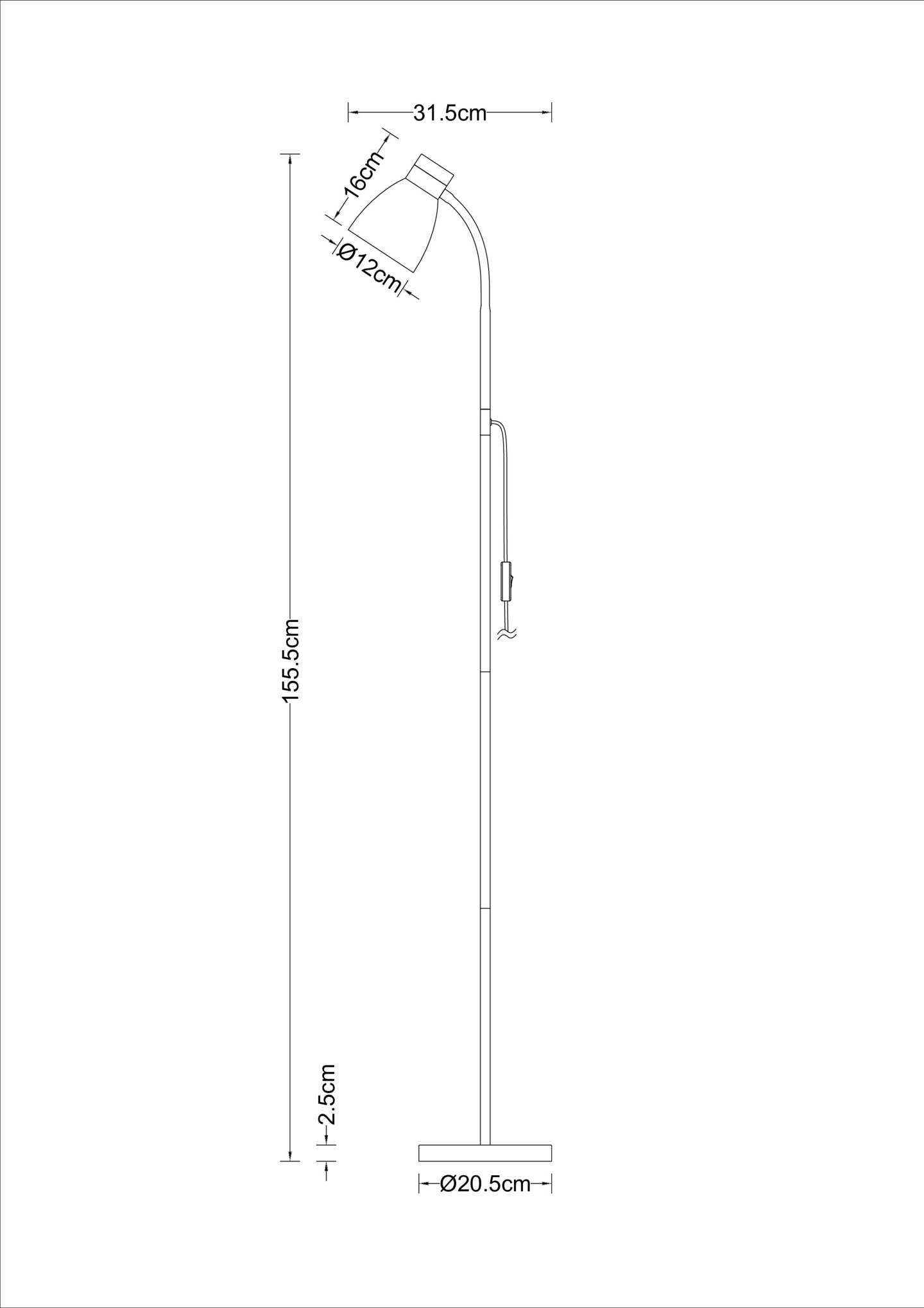 Lattiavalaisin Airam Anoom E27 beige/puu