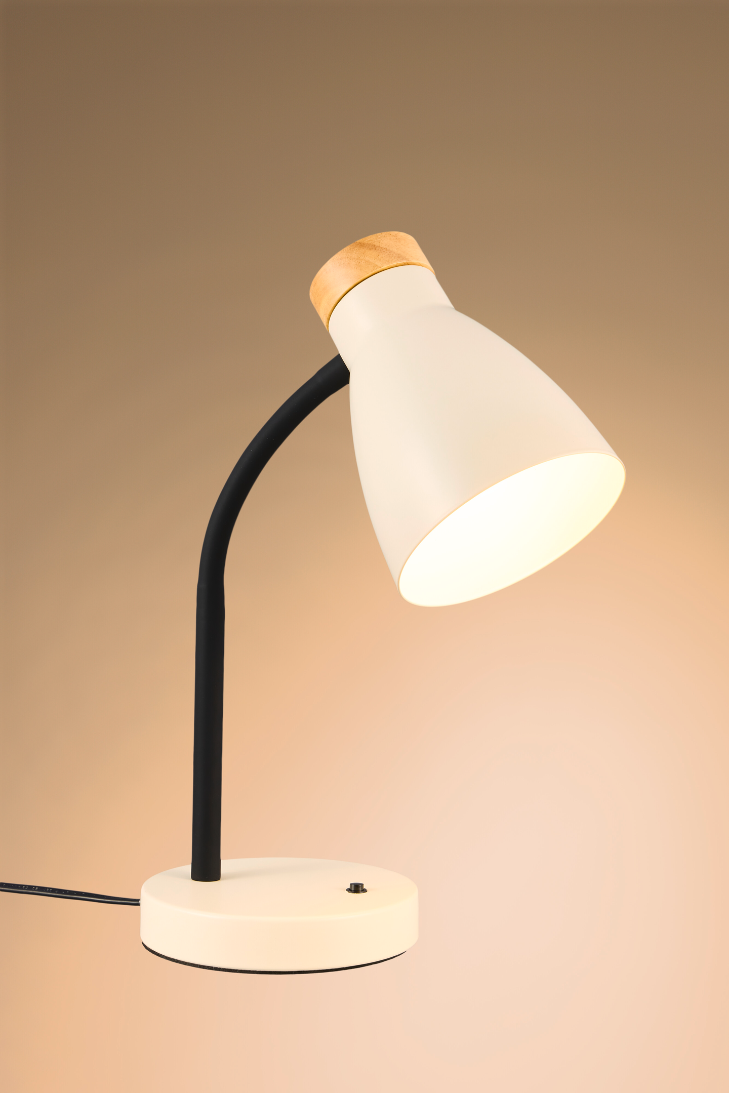 Pöytävalaisin Airam Anoom E27 beige/puu