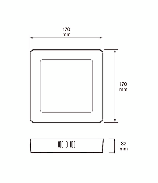Paneelivalaisin Airam Arke 170 3CCT 12W IP20 valk.
