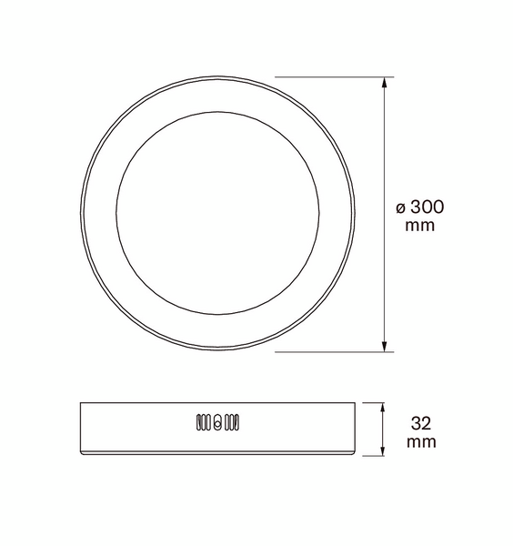 Plafondi Airam Aella 300 3CCT 18W IP20 valk.
